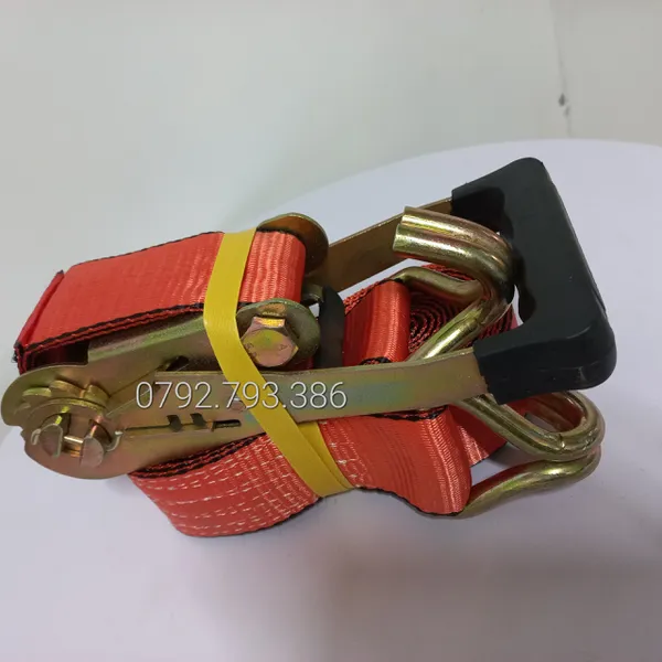 Hàng cao cấp - Dây cảo hàng tăng đơ 5 tấn dài từ 5 - 12 mét móc J bản 50mm, màu sắc đa dạng, chất liệu polyester cường lực