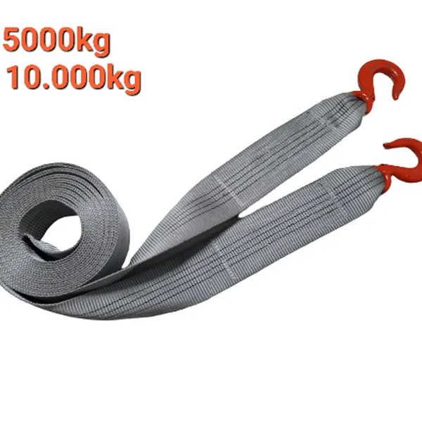 Cáp vải kéo cứu hộ ô tô 10 tấn - kéo hàng pallet có 2 móc 2 đầu 