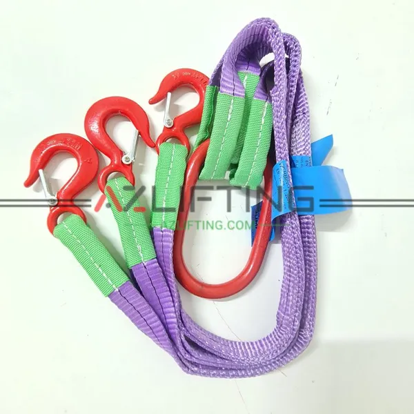 Cáp vải cẩu hàng 1 tấn 1 chân, 2 chân, 3 chân, 4 chân, sling cáp vải cẩu nâng hàng hóa tàu thuyền, container an toàn