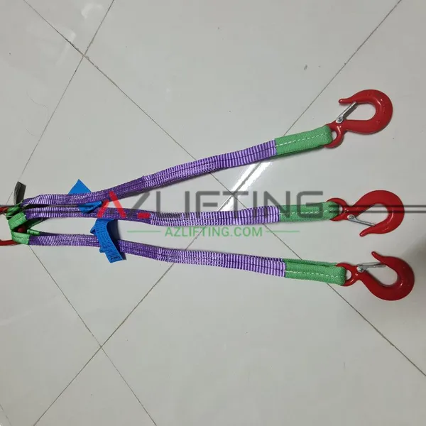 Cáp vải cẩu hàng 1 tấn 1 chân, 2 chân, 3 chân, 4 chân, sling cáp vải cẩu nâng hàng hóa tàu thuyền, container an toàn