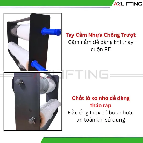 Dụng cụ quấn màng PE 2 trụ để bàn - Dụng cụ đóng gói hàng nhanh chóng