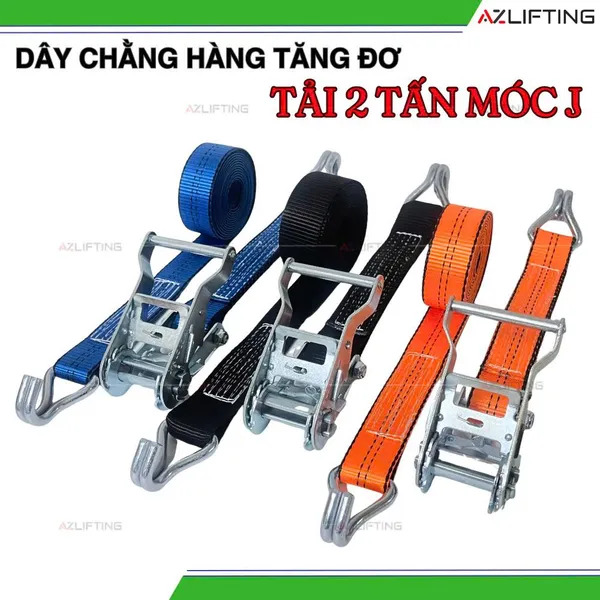 Dây chằng hàng tăng đơ 2 tấn bản 35mm móc J