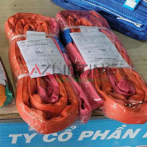 Dây cáp vải cẩu hàng bản tròn Myung Sung Hàn Quốc 1-150 Tấn - CO/CQ