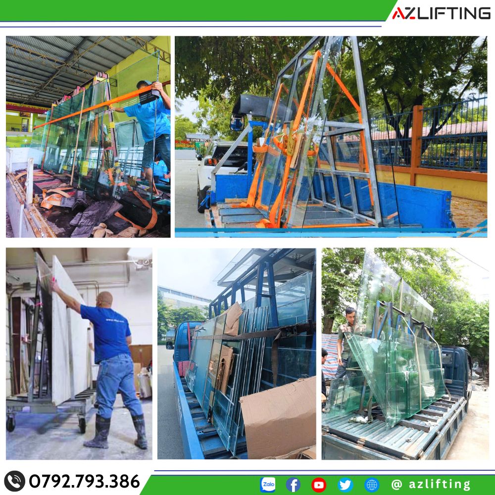 Ứng dụng dây chằng hàng vận chuyển kính, đá granite Ứng dụng dây chằng hàng vận chuyển kính, đá granite