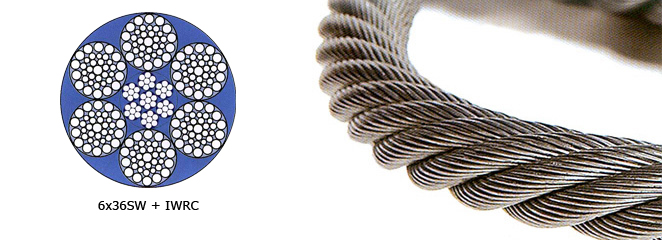 Cáp thép Hàn Quốc 6x36 lõi thép IWRC