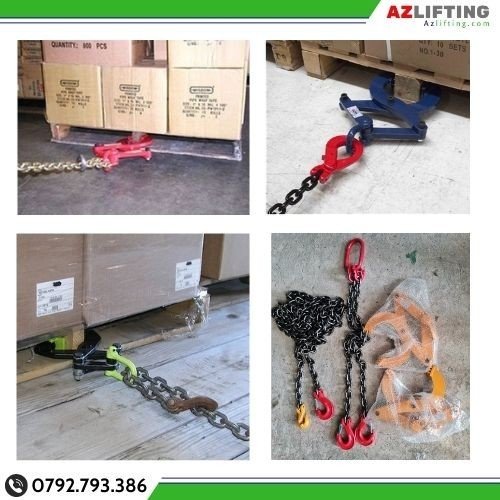 Ứng dụng bộ sling xích kéo hàng pallet Ứng dụng bộ sling xích kéo hàng pallet