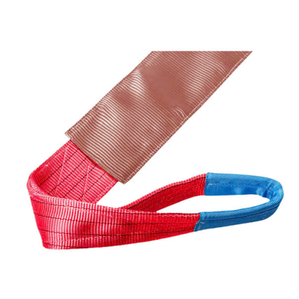 Cáp vải cẩu hàng bản dẹt được may ốp lót chống cắt bảo vệ Cáp vải cẩu hàng bản dẹt được may ốp lót chống cắt bảo vệ