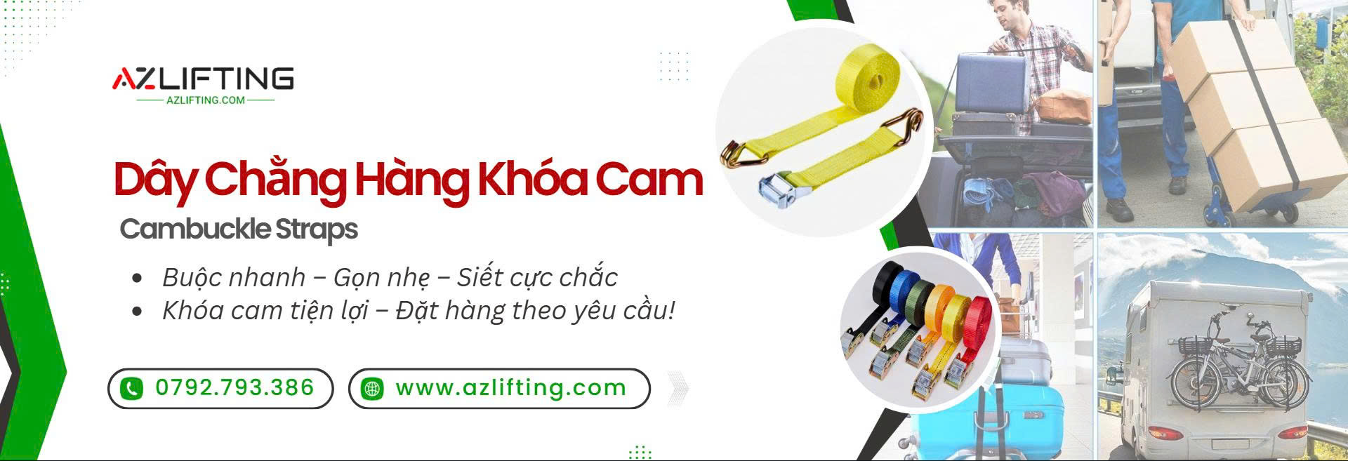 Dây chằng hàng khóa cam - Cambuckle Straps Dây chằng hàng khóa cam - Cambuckle Straps