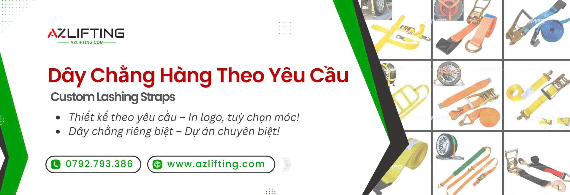 Dây chằng hàng tăng đơ 50mm theo yêu cầu Dây chằng hàng tăng đơ 50mm theo yêu cầu