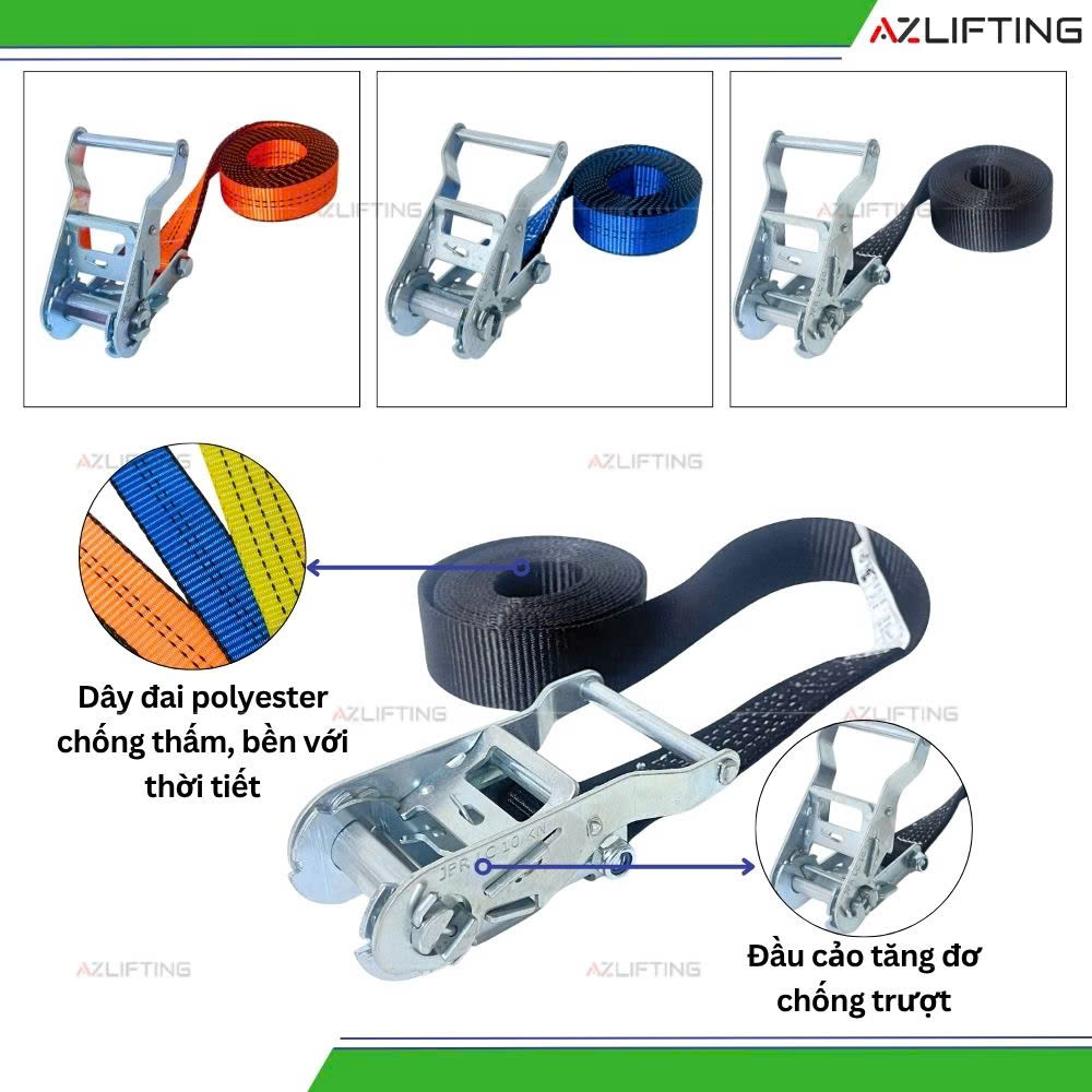 Dây cảo tăng đơ bản 35mm không móc màu sắc phản quang tốt Dây cảo tăng đơ bản 35mm không móc màu sắc phản quang tốt