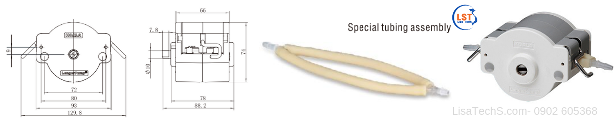 Bảng vẽ cấu trúc đầu bơm nhu động DMD15-13 Bảng vẽ cấu trúc đầu bơm nhu động DMD15-13