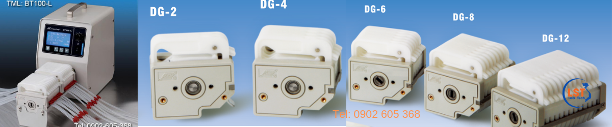 Bơm nhu động BT100-1L thiết lập 24 đầu chiết với đầu bơm 2XDG-12 Bơm nhu động BT100-1L thiết lập 24 đầu chiết với đầu bơm 2XDG-12
