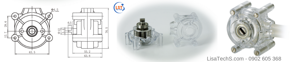 BZ Series- Bảng vẽ kết cấu của đầu bơm nhu động BZ15-13, BZ25-13 BZ Series- Bảng vẽ kết cấu của đầu bơm nhu động BZ15-13, BZ25-13