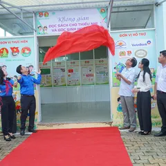 Tỉnh Đoàn, Hội đồng Đội tỉnh An Giang trao công trình Không gian đọc sách và sinh hoạt Đội