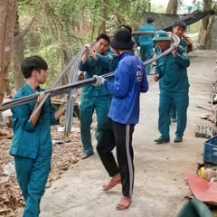 Vĩnh Thạnh Trung phối hợp xây dựng nhà tình nghĩa cho gia đình chính sách