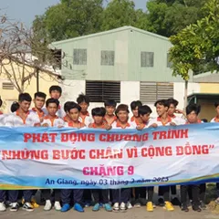 AN GIANG PHÁT ĐỘNG HƯỞNG ỨNG  CHƯƠNG TRÌNH “NHỮNG BƯỚC CHÂN VÌ CỘNG ĐỒNG” CHẶNG 9