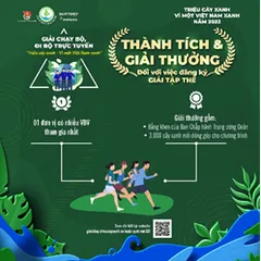 CHÍNH THỨC MỞ CỔNG ĐĂNG KÝ THAM GIA GIẢI CHẠY BỘ, ĐI BỘ TRỰC TUYẾN “TRIỆU CÂY XANH – VÌ MỘT VIỆT NAM XANH”