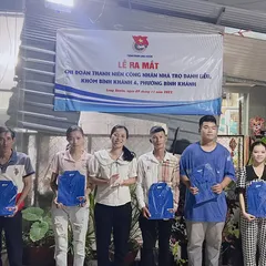 Ra mắt chi đoàn thanh niên công nhân nhà trọ Danh Liễu