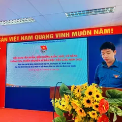 KHAI MẠC HỘI NGHỊ TẬP HUẤN, BỒI DƯỠNG KIẾN THỨC,  KỸ NĂNG THÔNG TIN, TUYÊN TRUYỀN VỀ DÂN TỘC, TÔN GIÁO  CHO CÁN BỘ ĐOÀN TỈNH AN GIANG NĂM 2022