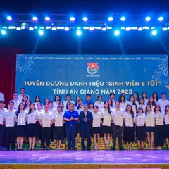 An Giang: Tuyên dương 85 “Sinh viên 5 tốt”, 05 “Học sinh 3 rèn luyện” và 45 “Học sinh 03 tốt” cấp tỉnh trong Ngày hội học sinh sinh viên tỉnh An Giang năm 2023