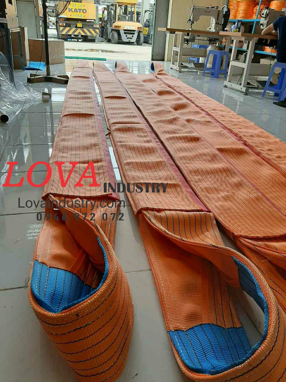 Dây cáp vải cẩu hàng bản dẹt 20 tấn 6 mét Dây cáp vải cẩu hàng bản dẹt 20 tấn 6 mét