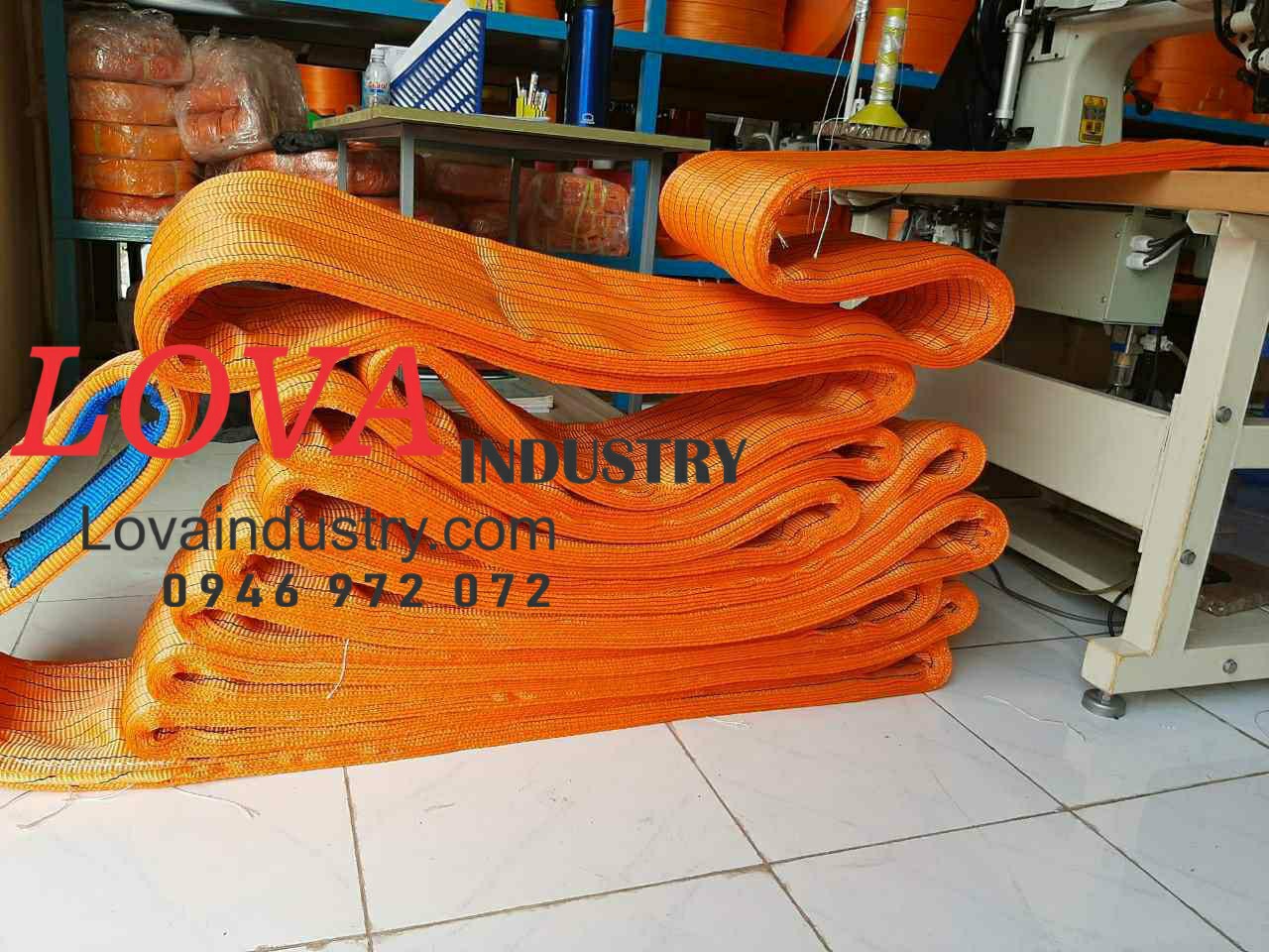 Dây cáp vải cẩu hàng bản dẹt 20 tấn 6 mét Dây cáp vải cẩu hàng bản dẹt 20 tấn 6 mét