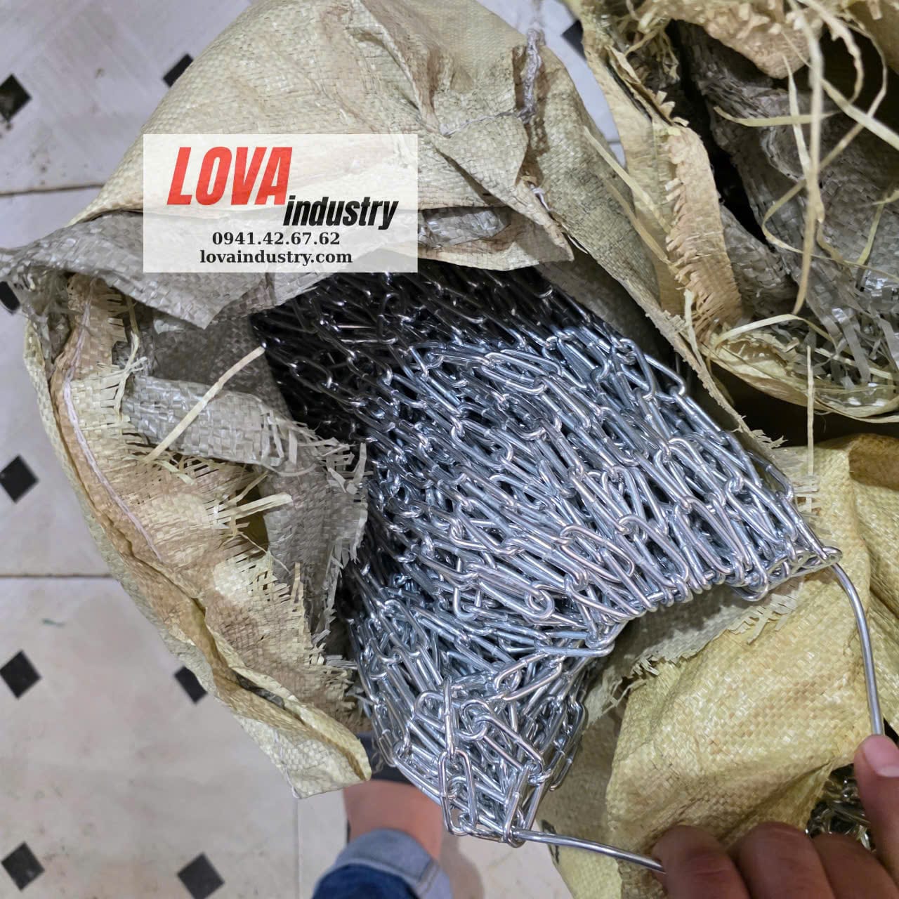 Dây xích mạ kẽm chống set Dây xích mạ kẽm chống set