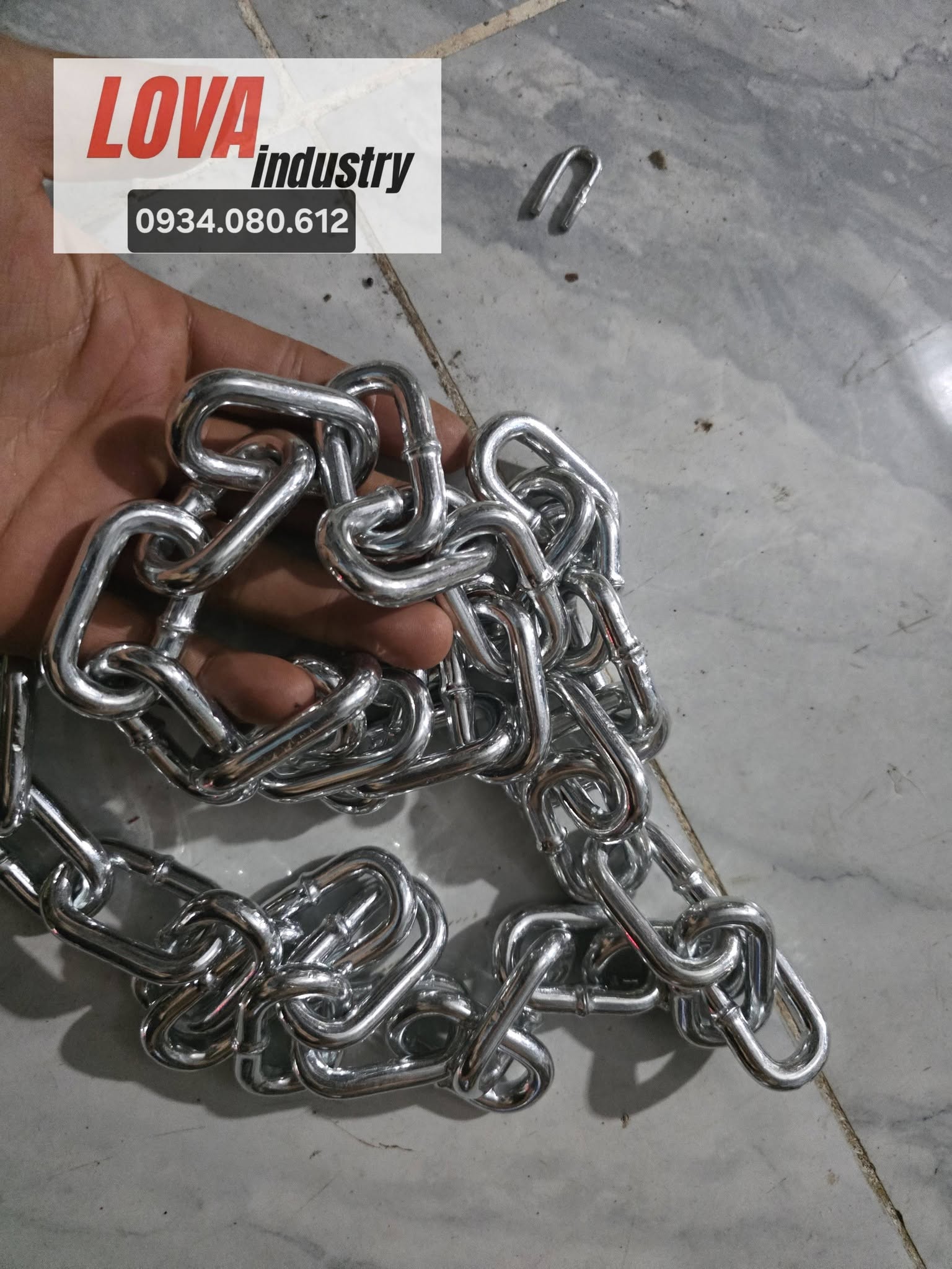 Dây xích mạ kẽm phi 8mm Dây xích mạ kẽm phi 8mm