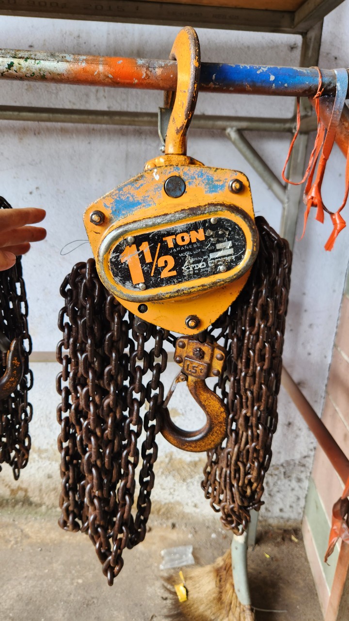 pa lăng xích kéo tay 1,5 tấn kito nhật bãi pa lăng xích kéo tay 1,5 tấn kito nhật bãi