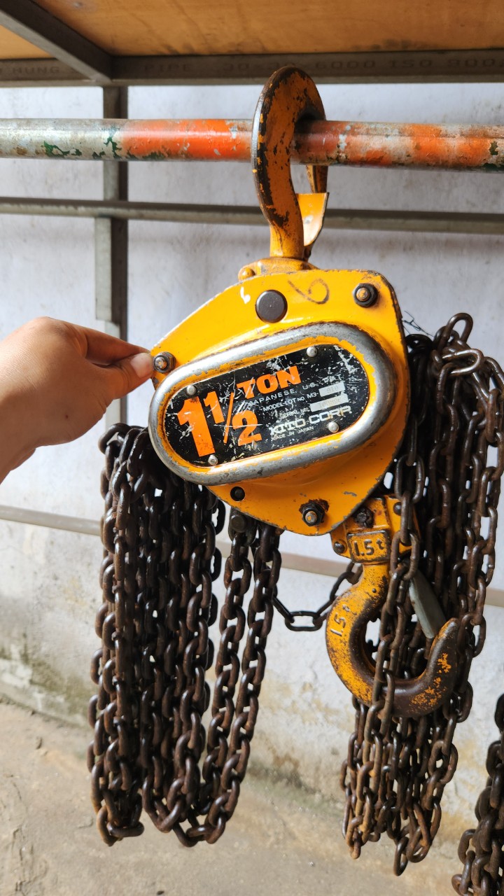 pa lăng xích kéo tay 1,5 tấn kito nhật bãi pa lăng xích kéo tay 1,5 tấn kito nhật bãi