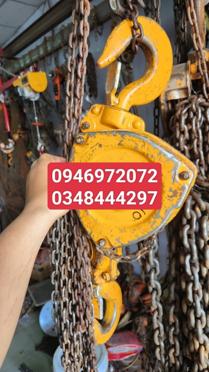 Pa lăng xich kéo tay 5 tấn nhật bãi giá rẻ Pa lăng xich kéo tay 5 tấn nhật bãi giá rẻ