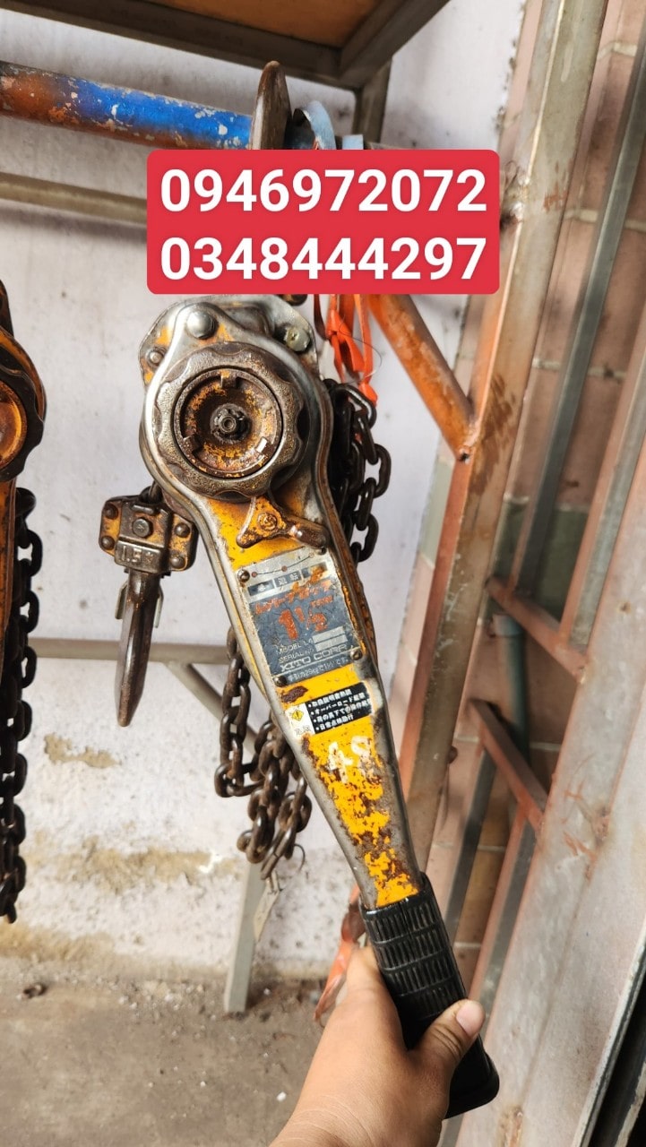 pa lăng xích lắc tay 1,5 tấn nhật bãi giá rẻ pa lăng xích lắc tay 1,5 tấn nhật bãi giá rẻ