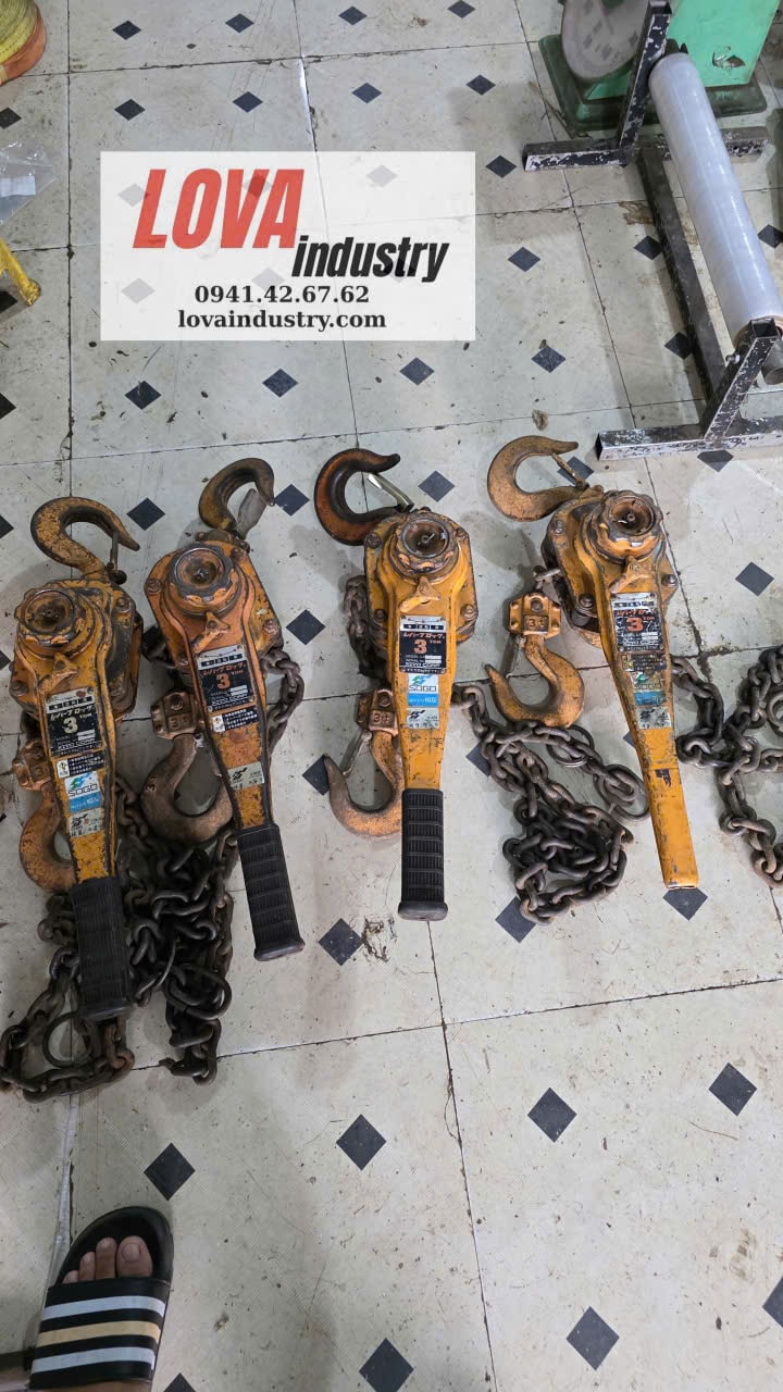 Pa lăng xích lắc tay 3 tấn KITO nhật bãi Pa lăng xích lắc tay 3 tấn KITO nhật bãi