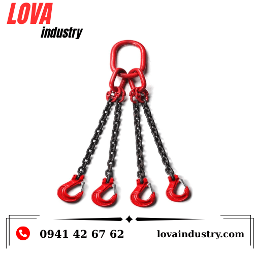 sling xích cẩu hàng 4 chân