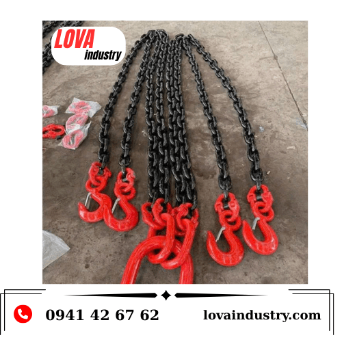 sling xích cẩu hàng 4 chân xích 10m