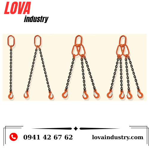 sling xích cẩu hàng 4 chân sling dây xích cẩu hàng nhiêu chân