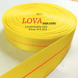 Dây đai vải dệt polyester cường lực bản 50mm màu vàng