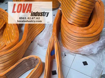 Sản xuất dây cáp vải cẩu hàng bản dẹp 30 Tấn 10 mét Hệ số 6:1 cho khách Hà nội