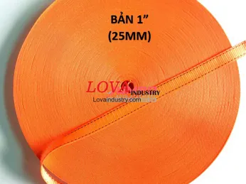 Dây Đai Vải Dệt Polyester Bản 25mm Màu Cam