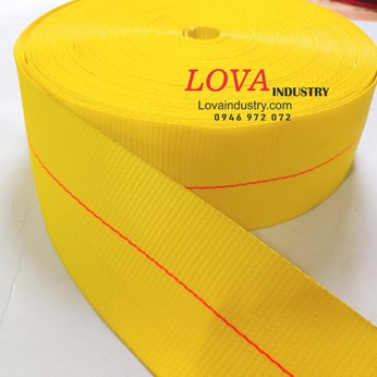 Dây đai vải dệt polyester cường lực bản 10cm màu vàng