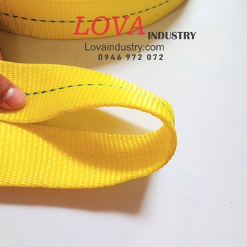 Cuộn dây đai polyester bản 50mm màu vàng dày 3.5mm