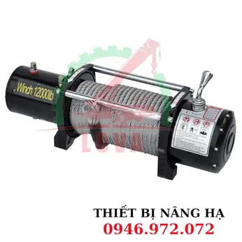 Tời Điện 12v Ắc Quy 12000LBS  (5400 kg) Kéo xe