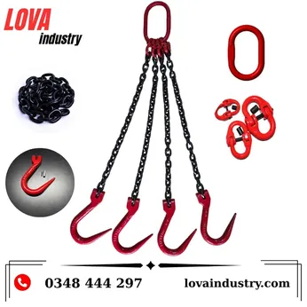 Sling xích cẩu hàng 4 chân ( móc nhọn )