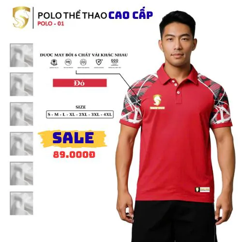 ÁO POLO THỂ THAO POLO01 ĐỎ