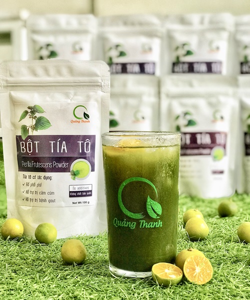 Bột Tía Tô nguyên chất Quảng Thanh - an toàn, tiện lợi khi sử dụng. Bột Tía Tô nguyên chất Quảng Thanh - an toàn, tiện lợi khi sử dụng.