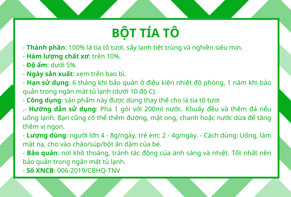 Bột Tía Tô - Hộp