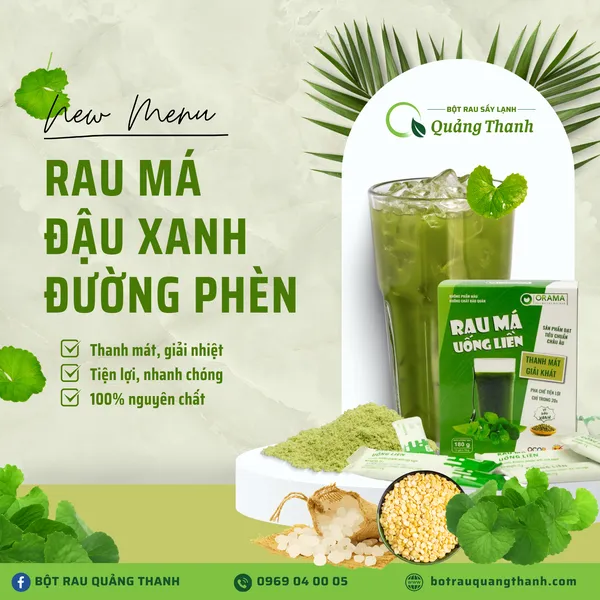 Rau Má ORAMA Đậu Xanh Đường Phèn