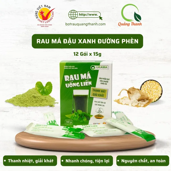 Rau Má ORAMA Đậu Xanh Đường Phèn