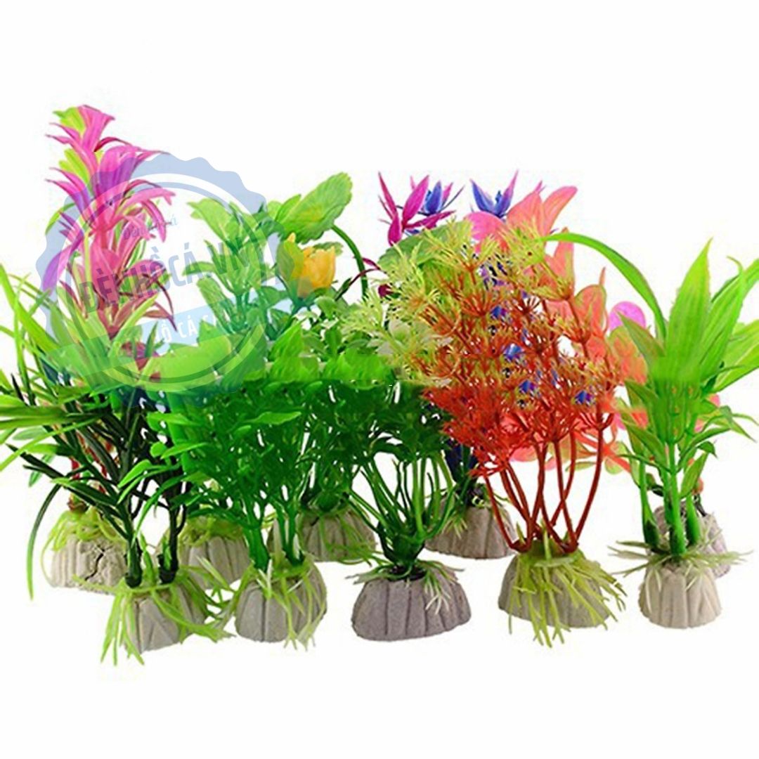 CÂY MINI TRANG TRÍ HỒ CÁ ĐẸP LUNG LINH - MINI PLASTIC PLANTS FOR AQUARIUM DECORATION