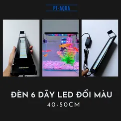 Đèn bể cá 6 HÀNG LED 40-50cm Đổi Màu